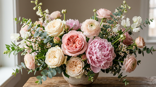 Beautiful floral arrangement by Blooms by Trendz Floral